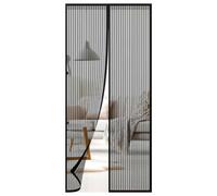 GEEZY Magnetic Fly Screen Door, 90x210cm, Black - Self-Sealing Mesh Insect Curtain French Door Screen with Powerful Magnets, No-Drill Installation, Pet Friendly Netting for Patio, Balcony
