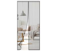 GEEZY Magnetic Fly Screen Door, 90x210cm, Grey - Self-Sealing Mesh Insect Curtain French Door Screen with Powerful Magnets, No-Drill Installation, Pet Friendly Netting for Patio, Balcony