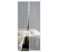 GEEZY Magnetic Fly Screen Door, 90x210cm, White - Self-Sealing Mesh Insect Curtain French Door Screen with Powerful Magnets, No-Drill Installation, Pet Friendly Netting for Patio, Balcony