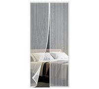GEEZY Mesh Magnetic Insect Door Screen Double Sided Door Fly Screen Door Curtains to Stop Flies Automatic Closing System (White)