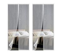 Geezy Magnetic Insect Door Screen Net Mesh Curtain Mosquito Fly Bug White Set Of 2