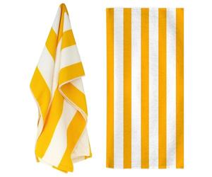 GEEZY Microfibre Beach Towel, Orange Striped - Quick Drying, Lightweight, Sand-Free, Large & Durable, Summer Design - Beach Essentials for Travel, Holiday, Swimming, Sauna, Adults & Kids, 70x140cm