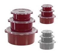GEEZY Microwave Bowls with Vented Lids Set of 3 (0.5, 1, 2L) - Nesting, Round, BPA Free, Dishwasher & Freezer Safe - Microwave Cookware for Meal Prep, Food Storage, Leftovers or Daily Use