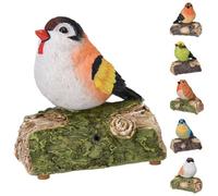 Geezy Motion Activated Singing Bird On Stump Chirping Decorative Ornament Home Garden