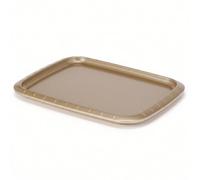 GEEZY Non Stick Baking Tray 37 x 27 cm - Carbon Steel Oven Sheet for Baking Cookies & Pizza, Roasting Vegetables & Nuts - Gold Rectangular Tin Pan Kitchen Cookware with Raised Borders
