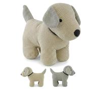 GEEZY Novelty Dog Door Stop - Soft Waffle Fabric Decorative Floor Stopper | Weighted fabric door stop prevents loud slamming. Soft base protects all floor types. Suits homes, bedrooms & offices.