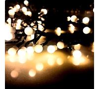 GEEZY Outdoor 200 LED Christmas Berry Fairy String Light with Timer 8 Modes Warm White