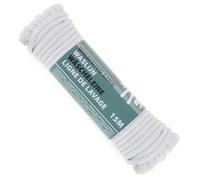 GEEZY Outdoor Washing Line Rope for Clothes Drying 15m - Durable Polyester Clothes Line, Weather-Resistant - Heavy-Duty Cloth Drying Rope for Garden, Laundry, Camping