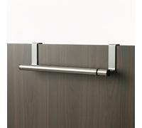 GEEZY Stainless Steel Extendable Over Door Towel Rail 25-40cm - Adjustable Kitchen Cupboard Bar & Hanging Rack - No Drill Holder for Tea Towels, Bathroom Hand Cloths & Accessories