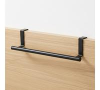 GEEZY Over Door Hanging Rail Holder Rack Towel Hanger Kitchen Bathroom Cupboard Black