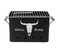 GEEZY Portable BBQ Grill - Compact Charcoal Barbecue for Camping, Garden, Beach - Lightweight Small BBQ with Easy Setup & Ventilation - Ideal Portable Grill for Camping or Travel