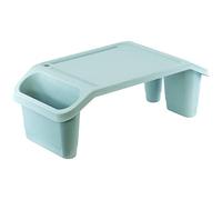 GEEZY Portable Bed Tray Table, Blue - Multipurpose Lap Tray Desk with Storage Pockets - Stackable & Lightweight Laptop Bed Table for Colouring, Activities, Breakfast, Crafts, Sofa, Kids & Adults