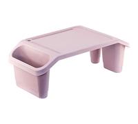 GEEZY Portable Bed Tray Table, Pink - Multipurpose Lap Tray Desk with Storage Pockets - Stackable & Lightweight Laptop Bed Table for Colouring, Activities, Breakfast, Crafts, Sofa, Kids & Adults