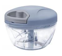 GEEZY Pull Cord Manual Food Chopper 450 ml - String Pull Vegetable Cutter & Hand Blender, 3 Stainless Steel Blades, Non Slip Base, Travel Size - Kitchen Prep, Camping Trips, Dicing Onions & Veggies