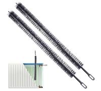 GEEZY Set of 2 Radiator Cleaning Brushes - 71cm Long Flexible Bristle Dusters with Plastic Handle, Radiator Cleaner Tools for Home and Office Dust Removal