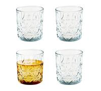 GEEZY Set of 4 Whisky Glasses 230ML - Elegant Transparent Drinking Tumblers for Spirits, Vodka, Gin, Cocktail or Water - Durable Glassware Gift Set for Men - Dishwasher Safe & Stylish