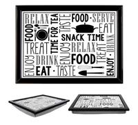 Geezy Snack Time Lap Tray Cushioned Bean Bang Padded Laptop Tv Dinner Bed Tray