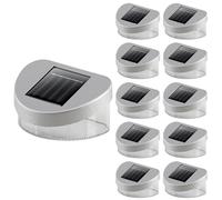 GEEZY LED Solar Fence Lights Outdoor Garden Solar Lights Waterproof Wall Lights Deck Patio Yard Outdoor Lights Garden Fence Decoration Set of 10