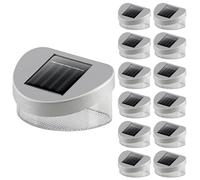 GEEZY LED Solar Fence Lights Outdoor Garden Solar Lights Waterproof Wall Lights Deck Patio Yard Outdoor Lights Garden Fence Decoration Set of 12