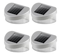 GEEZY LED Solar Fence Lights Outdoor Garden Solar Lights Waterproof Wall Lights Deck Patio Yard Outdoor Lights Garden Fence Decoration Set of 4