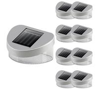 GEEZY LED Solar Fence Lights Outdoor Garden Solar Lights Waterproof Wall Lights Deck Patio Yard Outdoor Lights Garden Fence Decoration Set of 8