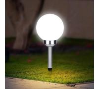 Geezy Solar Outdoor Garden Stake Light Dusk To Dawn Globe Light Patio Lawn Yard 25 Cm