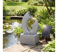 GEEZY Solar Water Feature for Garden with LED Lights, Horn Water Fountain
