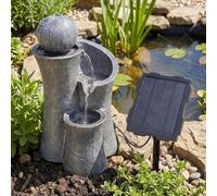 GEEZY Solar Water Feature for Garden with LED Lights, Sphere Water Fountain