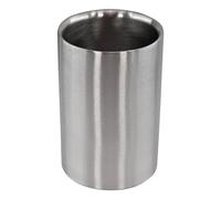 GEEZY Stainless Steel Ice Bucket - Double-Walled Wine & Champagne Cooler, Elegant Brushed Finish Bottle & Beer Cooler for Parties, Versatile Gift for Hosts, 18 cm, Silver