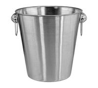 GEEZY Stainless Steel Ice Bucket with Handles, Premium Wine Cooler, Champagne & Beer Bucket for Parties, Stylish Bottle Cooler for Events, Durable Silver Design, 21cm Height