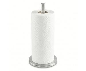 GEEZY Stainless Steel Kitchen Roll Holder - Silver Freestanding Paper Towel Stand - Anti-Slip Base Tissue Dispenser & Organiser for Kitchen Countertop & Dining Table