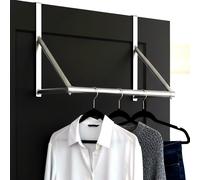 Geezy Stainless Steel Over The Door Hanger Bar | Hanging Clothes Rod