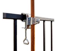 Geezy Steel Parasol Clamp 22-28mm Balcony Umbrella Holder Garden Table Railing Bracket
