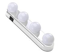 GEEZY Stick-On Vanity Lights for Mirror - Battery Powered, Cordless, Easy Setup - Hollywood Style LED Makeup Lights for Dressing Table, Bathroom, Vanities - Great for Makeup, Grooming, Shaving