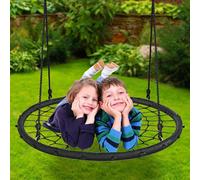 GEEZY The Magic Toy Shop Giant Kids Nest Swing 2 Person Rope Garden Playground Equipment Round Seat 100Cm