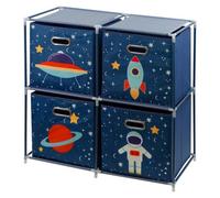 GEEZY The Magic Toy Shop Kids Space Storage Cubes Foldable Toy Chest Set Of 4 Box Organizer With Handle