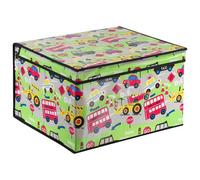 GEEZY The Magic Toy Shop Large Collapsible Road Works Storage Box Folding Jumbo Chest Kids Room Toy Box