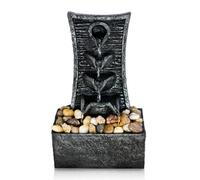 Geezy Tiers Water Feature Indoor Tabletop Led Fountain Waterfall Home Decor