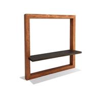 GEEZY Wall Mounted Square Floating Shelf 3D Box Wood Picture Ledge Decorative Display