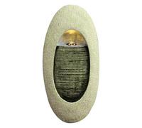 Geezy Wall Water Feature Outdoor Indoor Led Fountain Waterfall Garden Decor