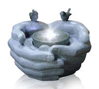 Geezy Water Feature Indoor Outdoor Led Fountain Waterfall Garden Decor (Cupped Hands)