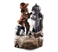 Geezy Water Feature Indoor Outdoor Led Fountain Waterfall Garden Decor (Fire Hydrant)