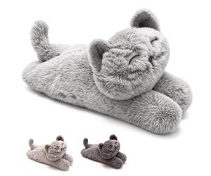 GEEZY Weighted Cat Door Stop Animal Design - Heavy Decorative Fabric Pet Floor Stopper - Fluffy Novelty Decor for Bedroom, Living Room, Cute Home Gift for Cat Lovers, Assorted Colours