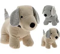 GEEZY Weighted Door Stop Animal - Novelty Fabric Dog Floor Stopper with Sand Filling - Decorative Puppy Door Holder for Wood, Carpet, Home Bedroom & Living Room, Assorted Colours