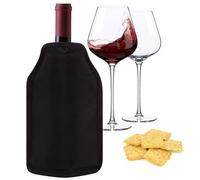 Geezy Wine Bottle Cooler Sleeve Slip On Cooling Sleeve Chiller Gel Pad No Ice Needed