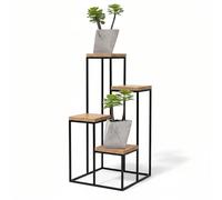GEEZY Wooden Plant Stand 4 Tier Flower Pot Holder Display Corner Shelf Modern Unit