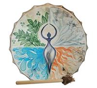 Gefemini Shaman Drum Siberian Drum Spirit Music Handmade Shamanic Drum with Drum Stick Home Decor