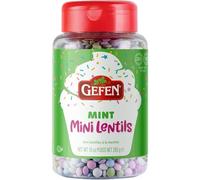 Gefen Mint Candy Coated Chocolate Lentils, 283g | Mini Chocolate Lentils for Baking and Decorating | Corn Free | Dairy Free | Kosher (including Passover)