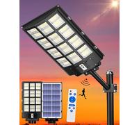 Gefolly SL-11000W Solar Street Light Outdoor, Solar Security Motion Lights | Solar Lights Outdoor, Commercial Parking Lot Lights, Dusk to Dawn Solar Flood Lights, Lamp for Basketball Court, Road, Yard