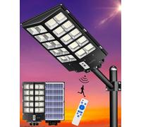 Gefolly SL-5300W Solar Street Lights Outdoor, 530000LM Commercial Parking Lot Light Dusk to Dawn, 6500K Security Flood Light with Motion Sensor Lamp for Basketball Court, Road, Garden